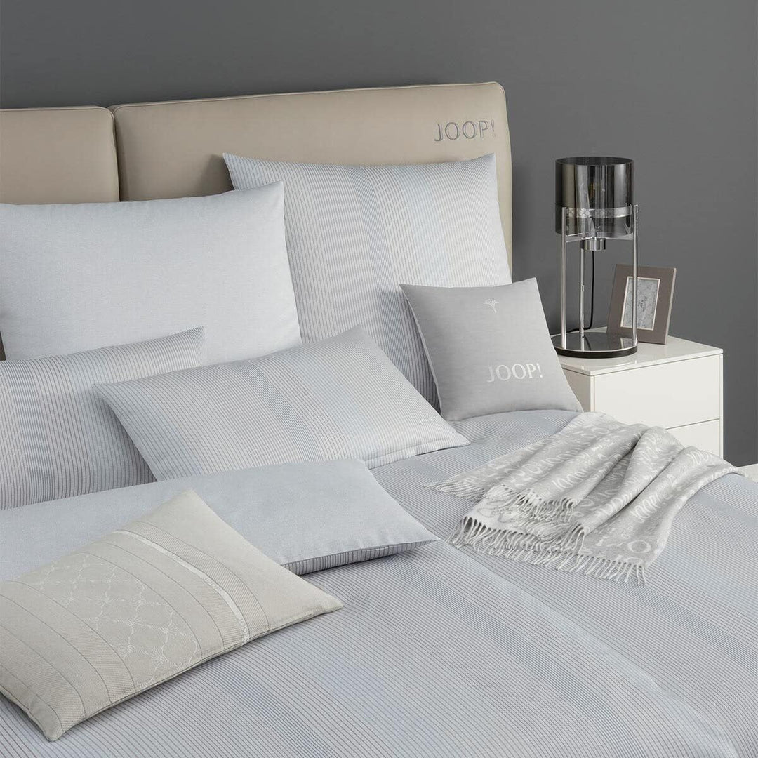 JOOP! Satin Bettwäsche Groove 4107 | 9 Silber - 155 x 220