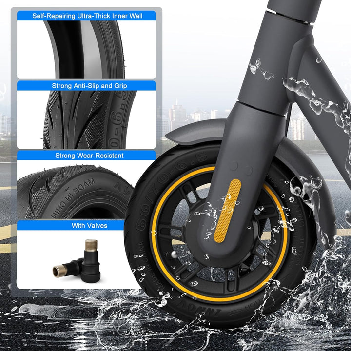 60/70-6.5 Tubeless Reifen für Ninebot Max G30 Serie, 10x2.5 Selbstreparierende Vakuum Mit Durchstoss