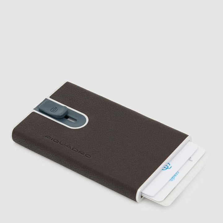 Piquadro Black Square Kreditkartenetui RFID Leder 6 cm Testa Di Moro, Testa Di Moro