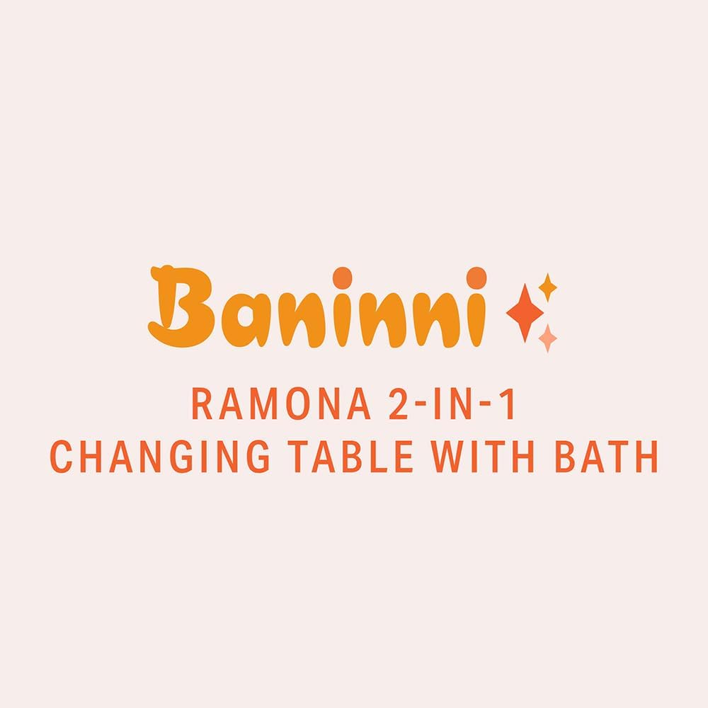 Baninni 2-in-1 Wickeltisch mit Badewanne Ramona, Grau