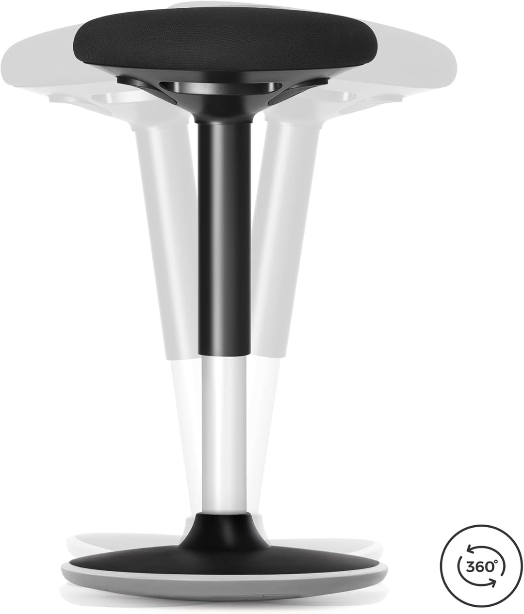 SONGMICS Dynamischer Sitzhocker, Stehhocker, Arbeitssitz, 360 ° drehbar, ergonomisch, höhenverstellb