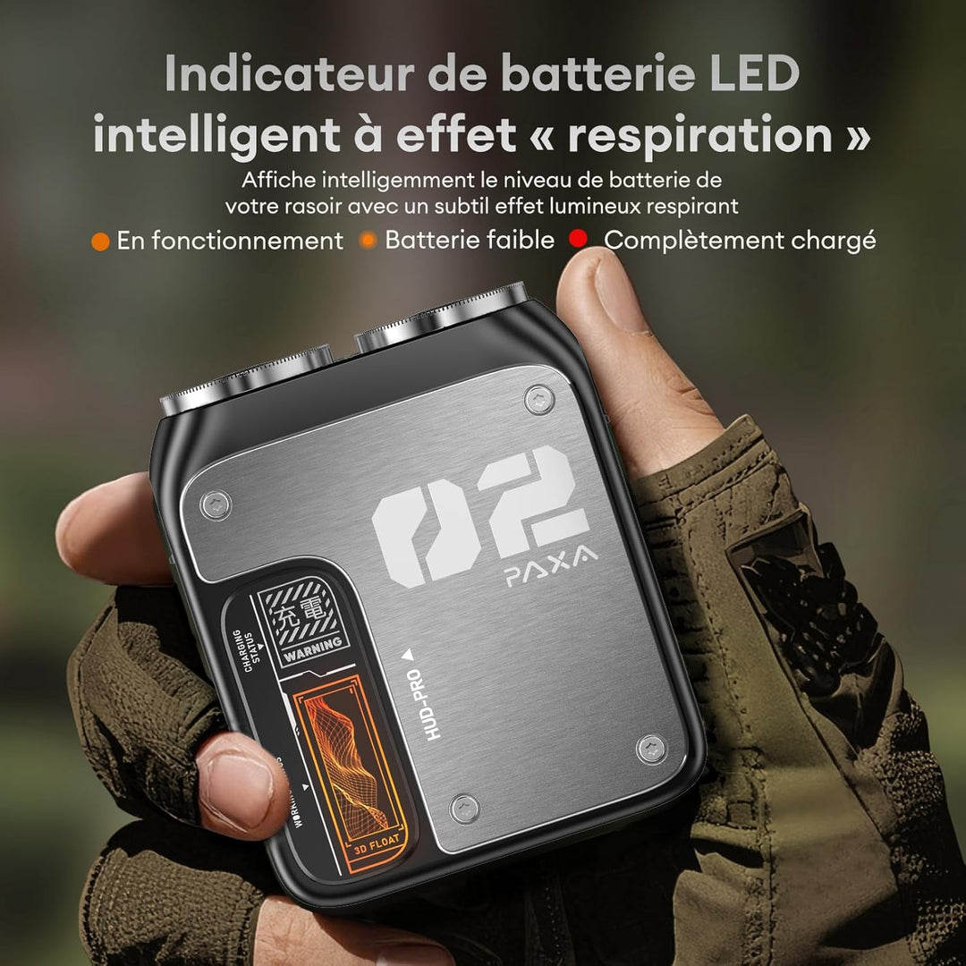 PAXA T01 Rasierer Herren Elektrisch,9000U/Min Kompakter Elektrorasierer,IPX7 Rotationsrasierer Mini