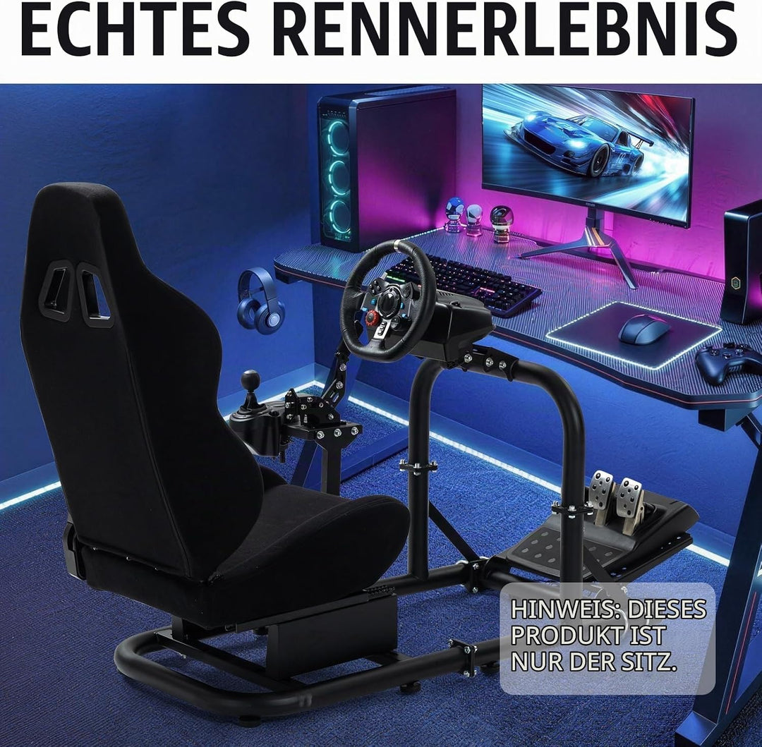 Dardoo Racing Gaming Simulator Cockpit Frame Sitz mit verstellbaren Doppel Slide Adapt Gaming Simula