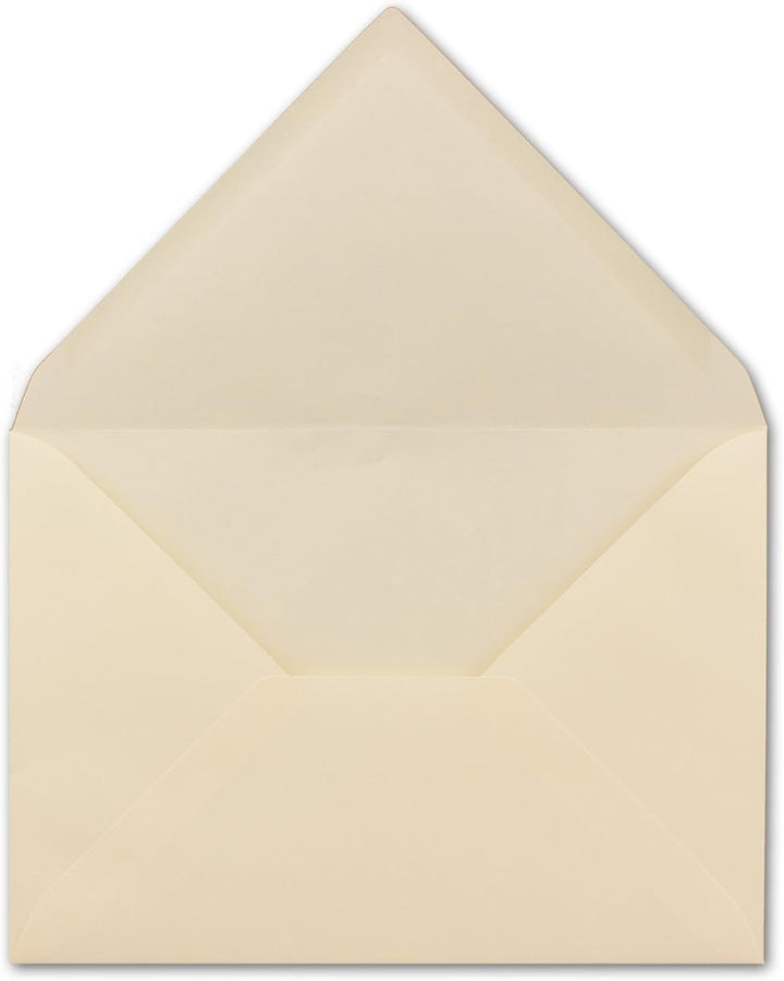 700x Briefumschläge DIN C5-16,2 x 22,9 cm - Creme mit gerippter Struktur - 100 Gramm pro m² - Kuvert