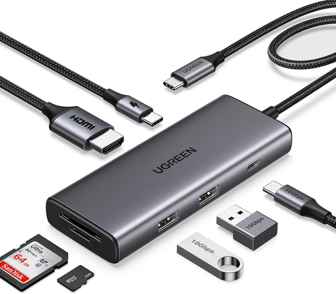 UGREEN Revodok Pro 107 USB C Docking Station 10Gbps USB-C and USB-A Data Ports USB 3.2 gen 2, 4K HMD