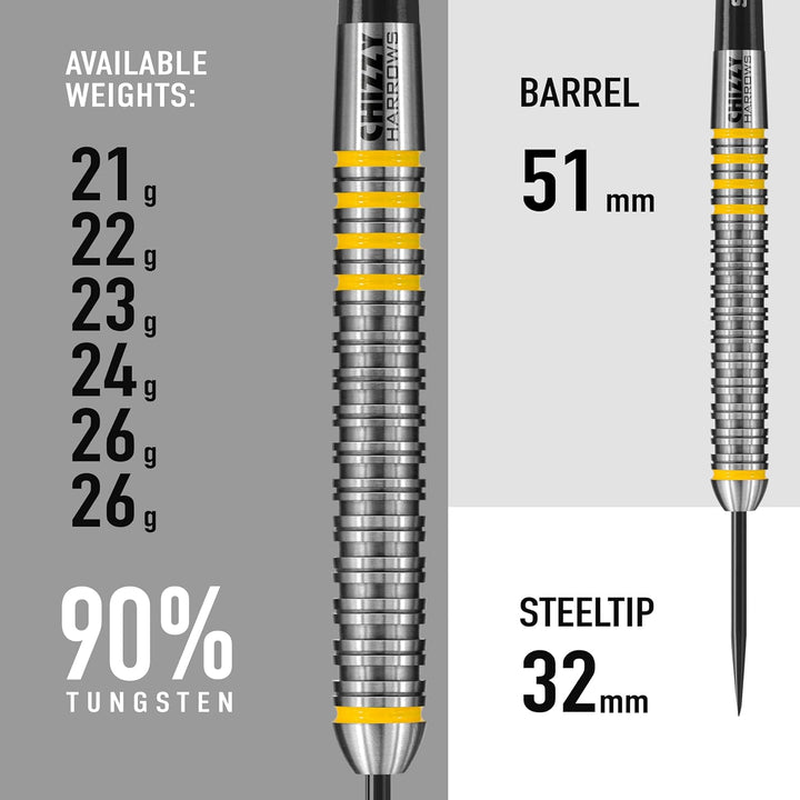 Harrows Chizzy Dartpfeile aus 80% Wolfram 48 mehrfarbig, 48 mehrfarbig
