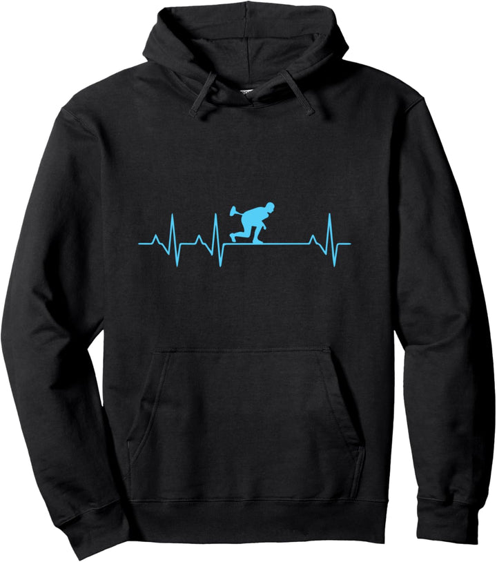 Herzschlag Stockschütze Eisstockschiessen Eisstock Geschenk Pullover Hoodie