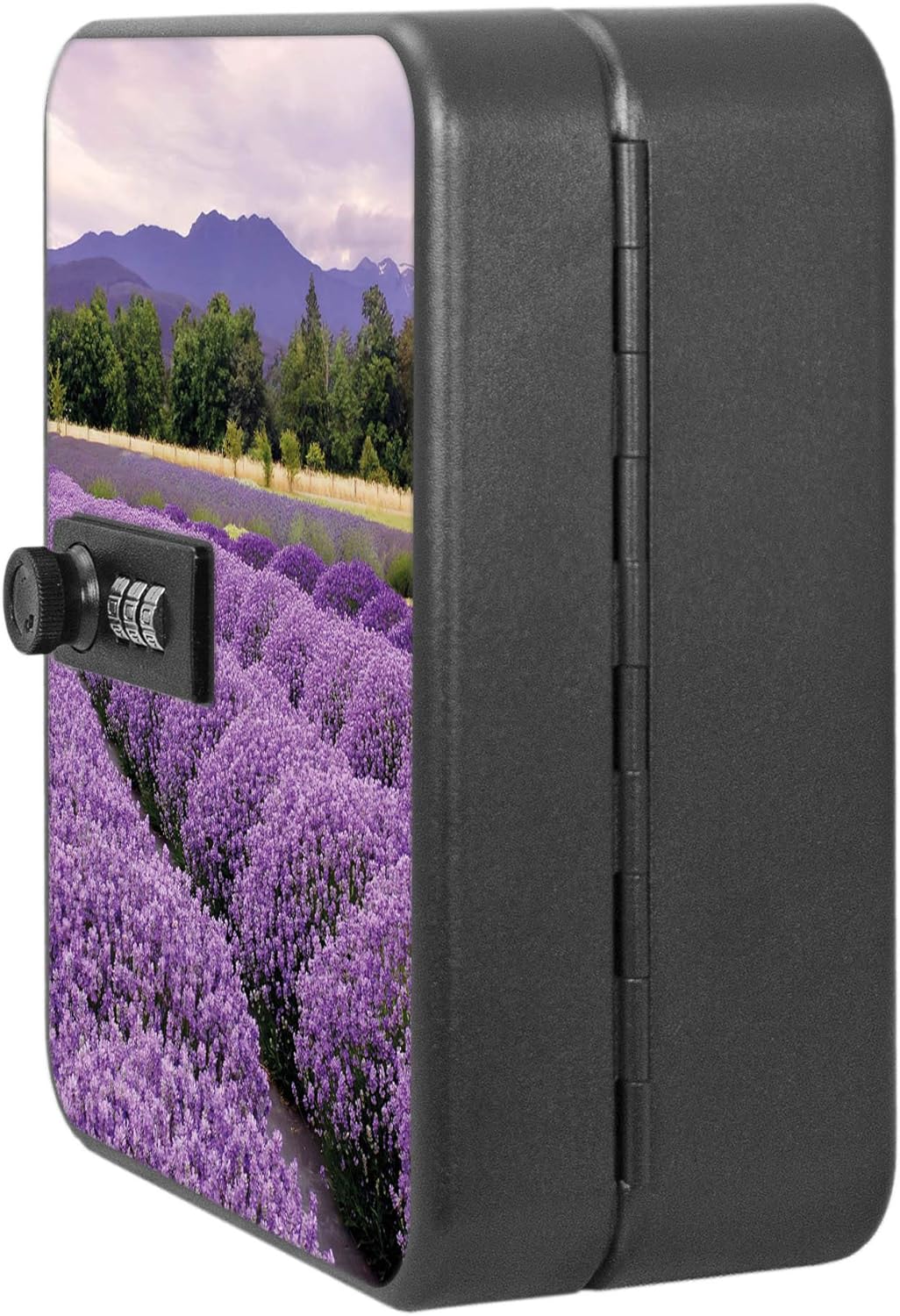 banjado® Burg-Wächter® abschliessbarer Schlüsselkasten mit Motiv Lavendel für 20 Schlüssel - Schlüss