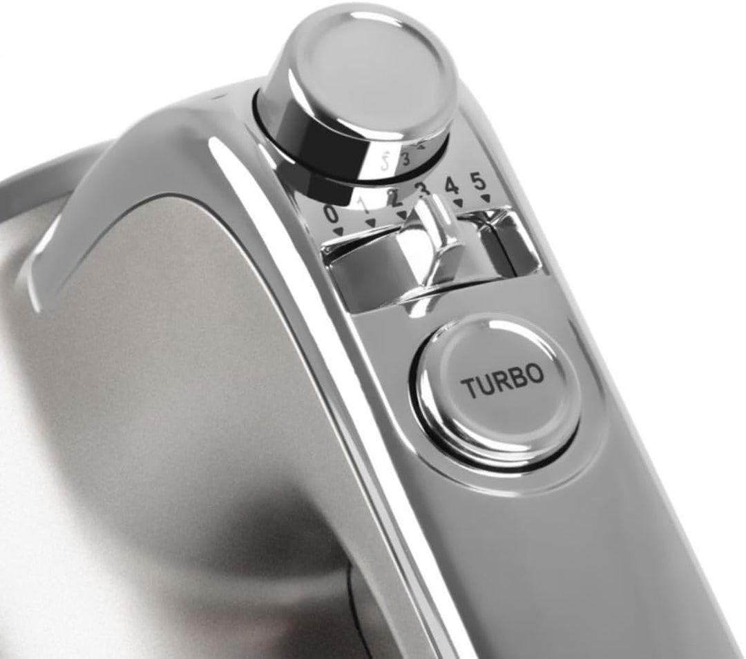 Küchenmaschine R110, Edelstahl, 400 W, 2 Paar Handmixer, Handrührgerät mit 5 Geschwindigkeitsstufen,