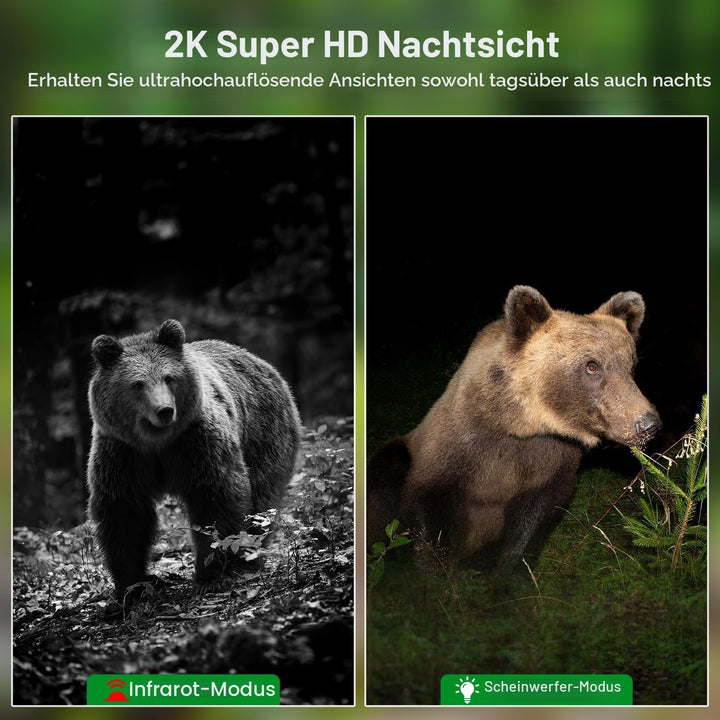 Lemnoi 4G LTE Solar Wildkamera mit Bewegungsmelder, Akku Wildkamera mit SIM Karte Preinstalliert und