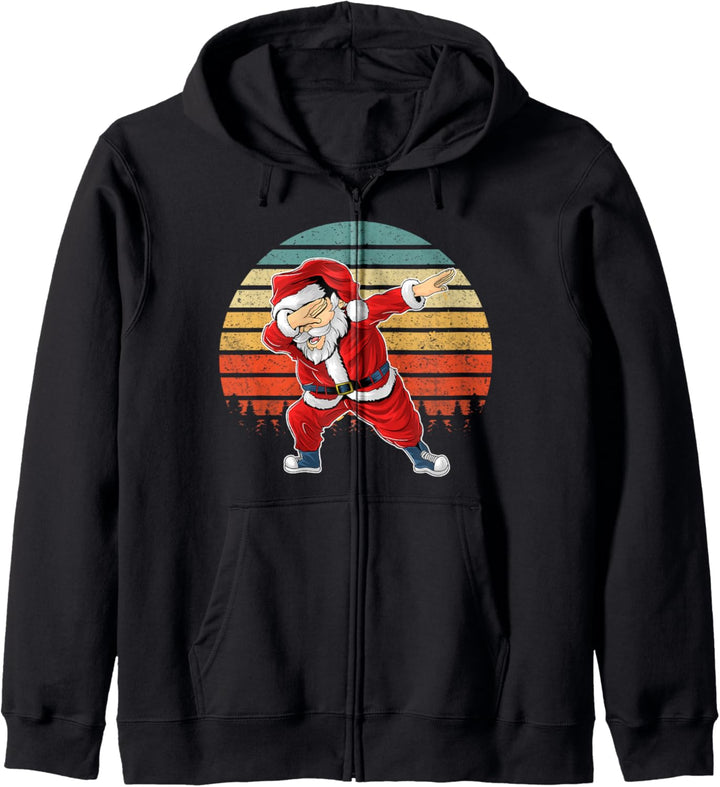 Vintage Dabbing Santa Claus Xmas Dab Christmas Kapuzenjacke