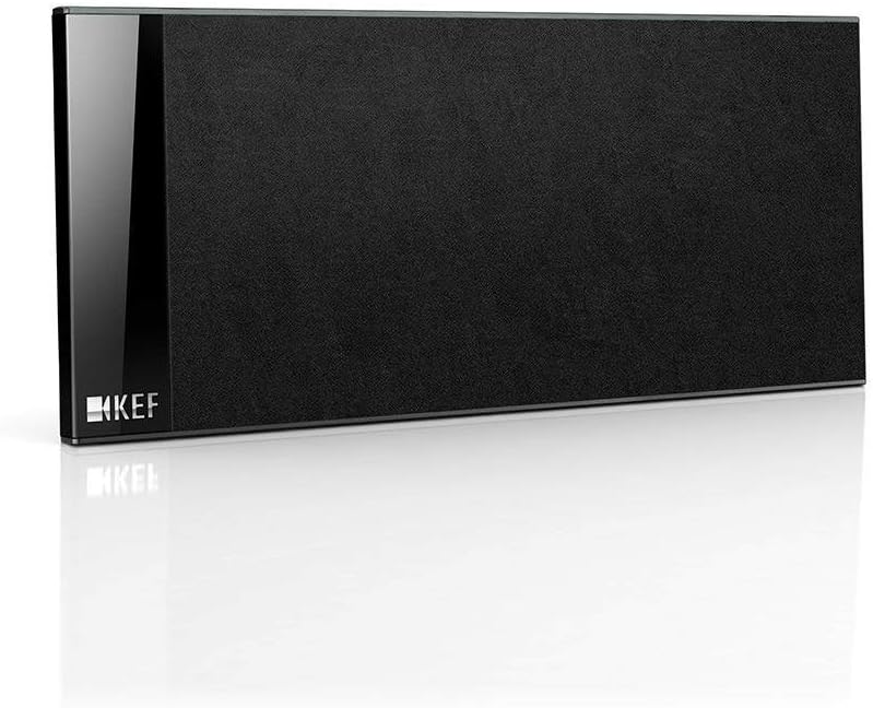 KEF T101c Center-Lautsprecher Schwarz Stück|Ultra Flach| 3,5cm tief|10-100W|HiFi|Heimkino|TV, Schwar