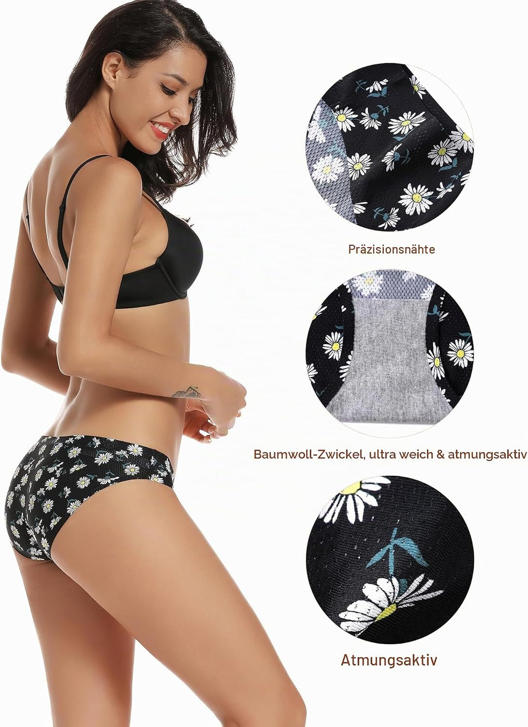 VOENXE Nahtlose Unterhosen Damen,Seamless Stretch Bikini Slip Panty,Ohne Naht Frauen Unterhose,No Sh
