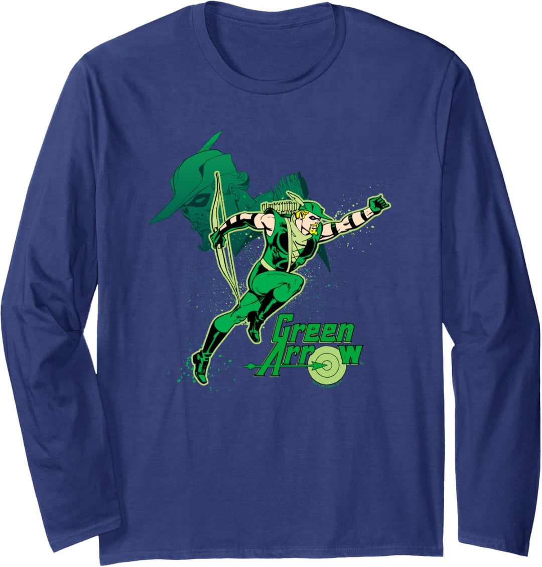 Justice League Green Arrow In Action Langarmshirt