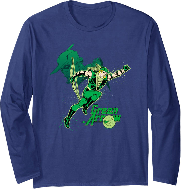 Justice League Green Arrow In Action Langarmshirt