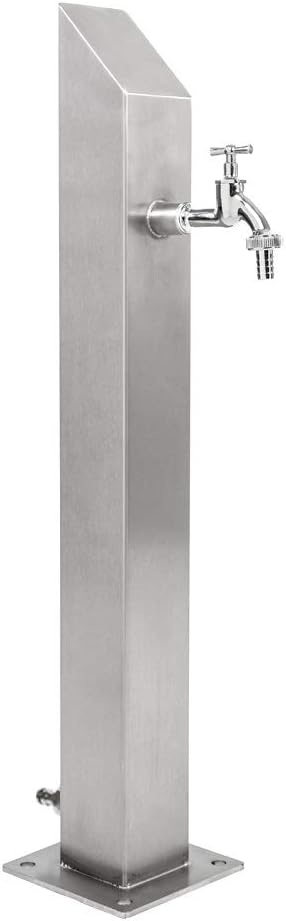 KTC Tec Wassersäule SQS 1030 mm Edelstahl V2A Bewässerung Zapfstelle Zapfsäule Gartenschlauch Spende