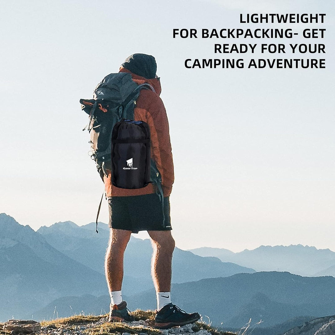 GEERTOP Schlafsack XXL 4 Jahreszeiten Flanell Campingschlafsack Übergrösse 220x100cm für Erwachsene