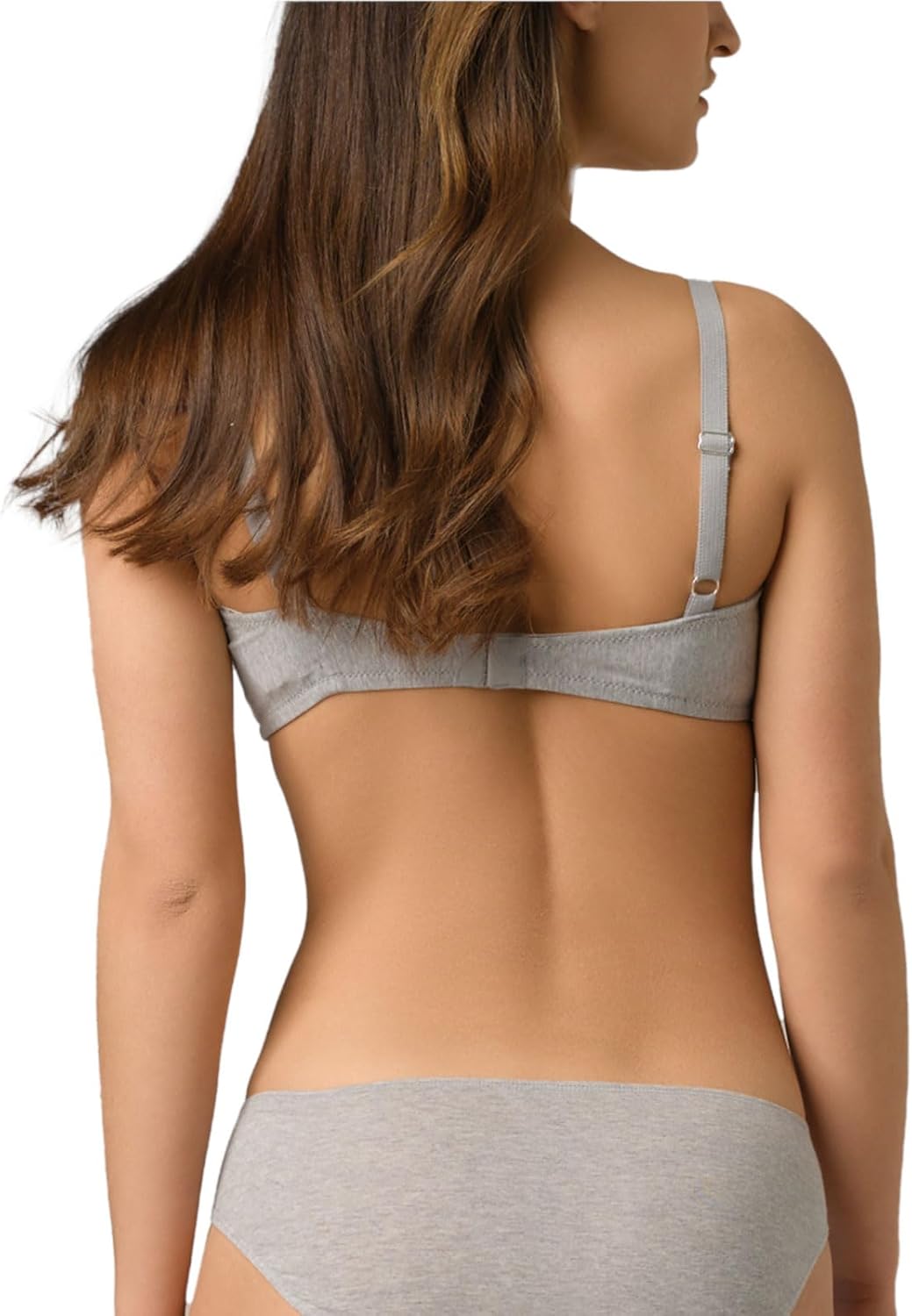 Comazo Earth Damen Soft BH ohne Bügel 1732764, 70A Grau-melange