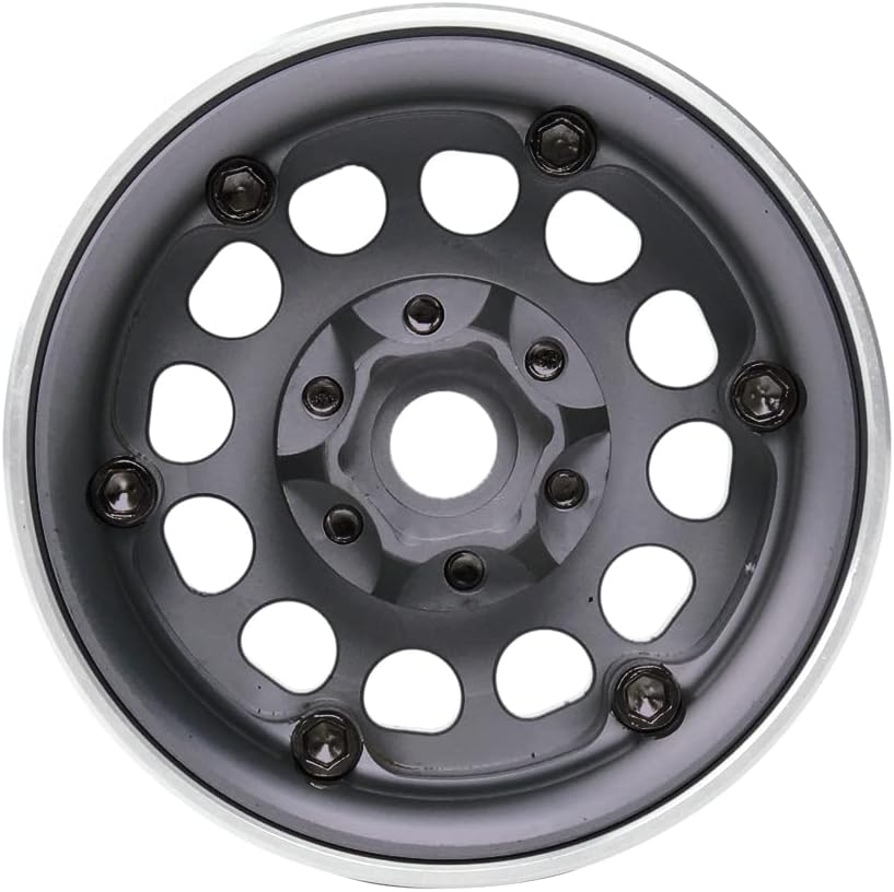 INJORA 4PCS 1,9 Beadlock Felgen Metall Räder Felge Set für 1:10 RC Rock Crawler Axial SCX10 pro SCX1