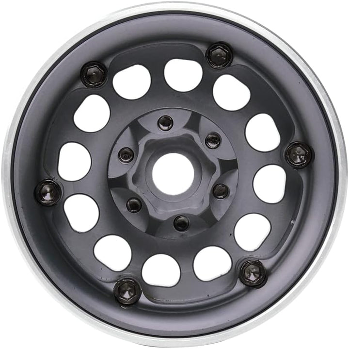 INJORA 4PCS 1,9 Beadlock Felgen Metall Räder Felge Set für 1:10 RC Rock Crawler Axial SCX10 pro SCX1