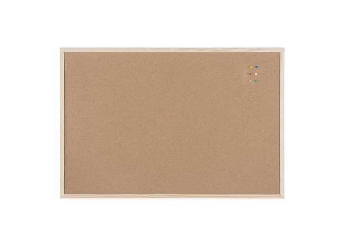 BoardsPlus Korktafel, 90 x 60 cm, Kiefer Holzrahmen, Naturkork Pinnwand, 5 Grössen wählbar, 90 x 60