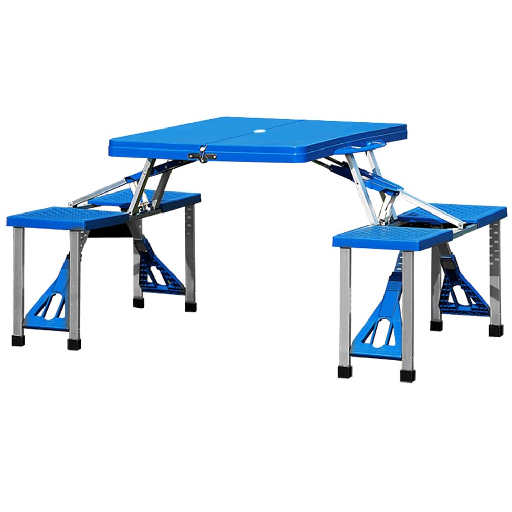 CASARIA® Klapptisch mit Stühlen Wetterfest Klappbar ABS Campingtisch-Set Gartentisch Esstisch Faltti