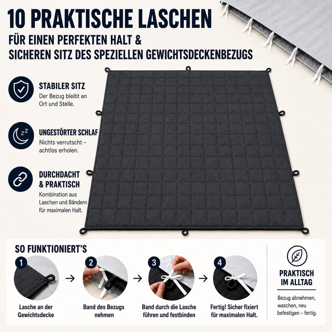 Gewichtsdecke 7kg Bettdecke 135x200 Baumwolldecke - waschbare Premium Decke, 7kg