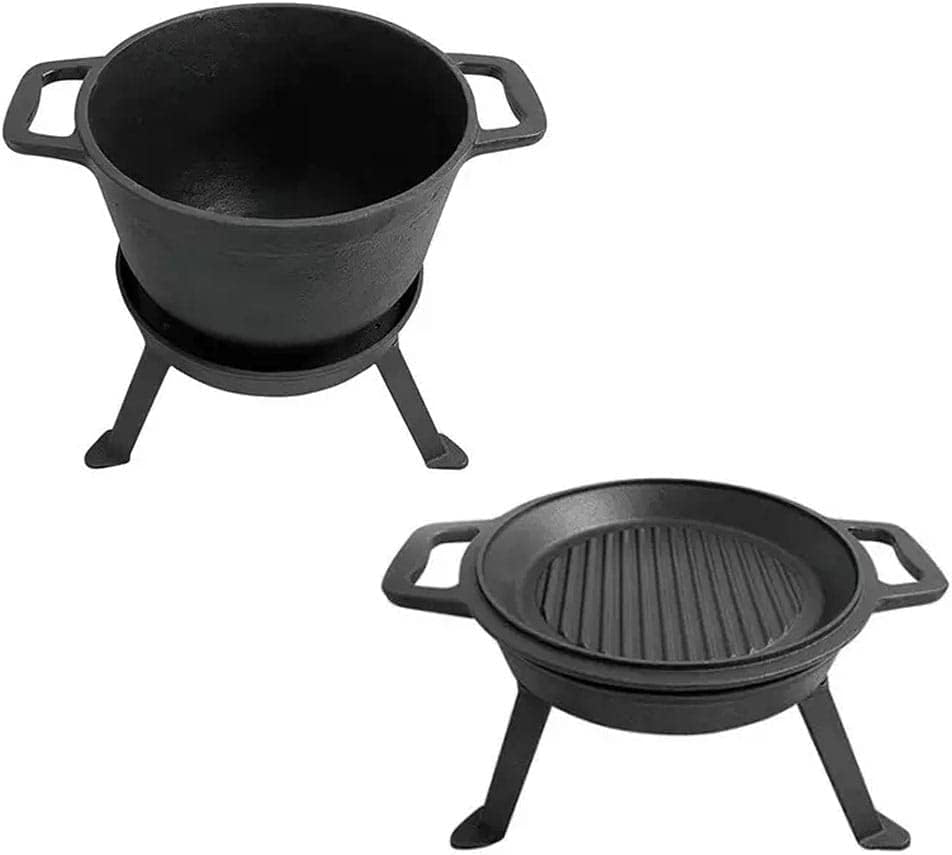 8L Gusseisen Kesselgulasch Gulaschtopf Kazan Jagdgusskessel Jagdkessel KINGHOFF KH-1733