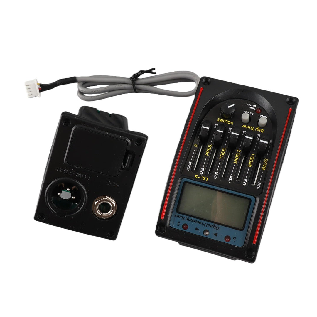 LCD 5-Band-Akustikgitarren-Vorverstärker-EQ LC-5 Equalizer-Tuner Piezo-Pickup-Equalizer-Pickup-Tuner