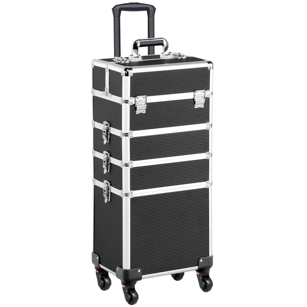 Yaheetech 4 in 1 Kosmetikkoffer gross Schminkkoffer Kosmetikorganiser Multikoffer Schmuckkoffer Fris