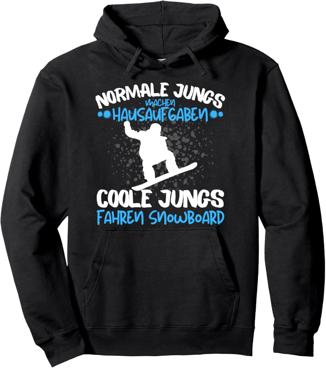 Jungs Snowboard Board Snowboardfahrer Pisten Abfahrt Spruch Pullover Hoodie