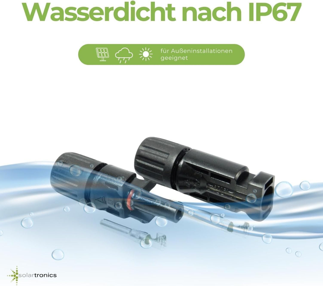 SOLARTRONICS Crimpzangenset für 2,5 4 6mm² Solarkabel,16 Paar Männlich/Weiblich Solarstecker, Solar-