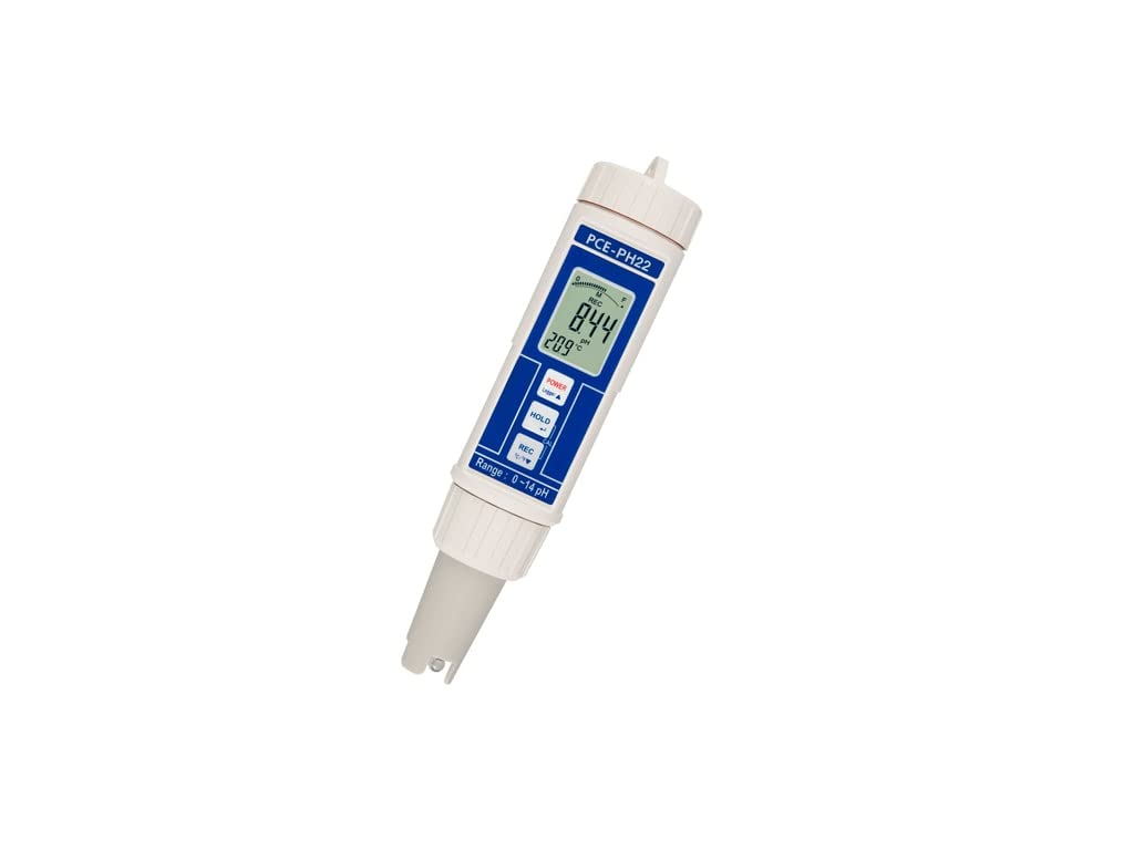 pH-Tester PCE-PH22 pH-Meter zur gleichzeitigen Messung von pH-Wert und Temperatur/mit Temperaturkomp