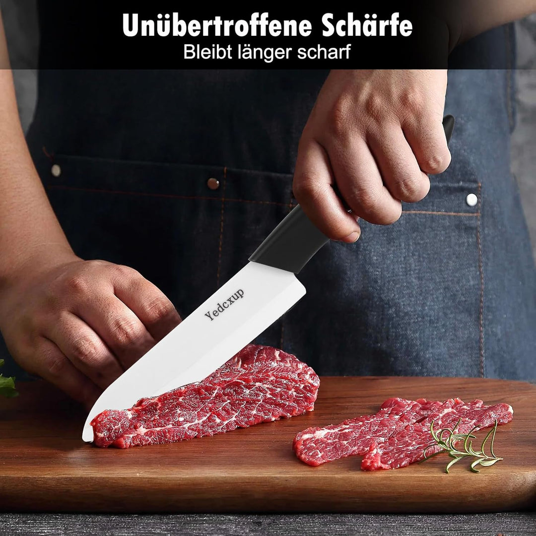 Keramikmesser - 5PCS Keramikmesser Set Liegt Gut in Der Hand und Scharf Keramik Messer, Die Messer S