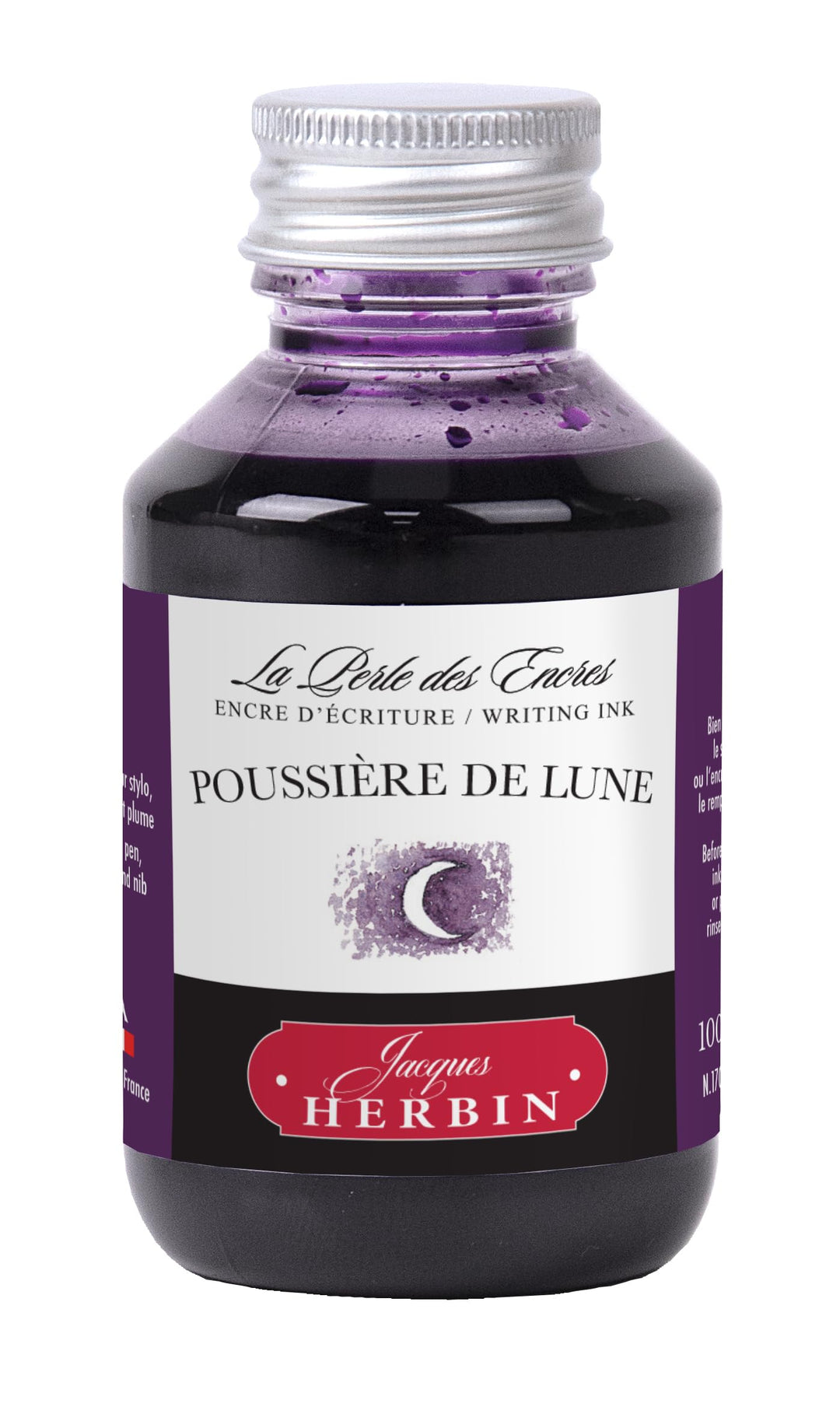 Jacques Herbin 17048T – Tintenflasche zum Beschriften 100 ml – Füllfederhalter, Tintenroller – Monds