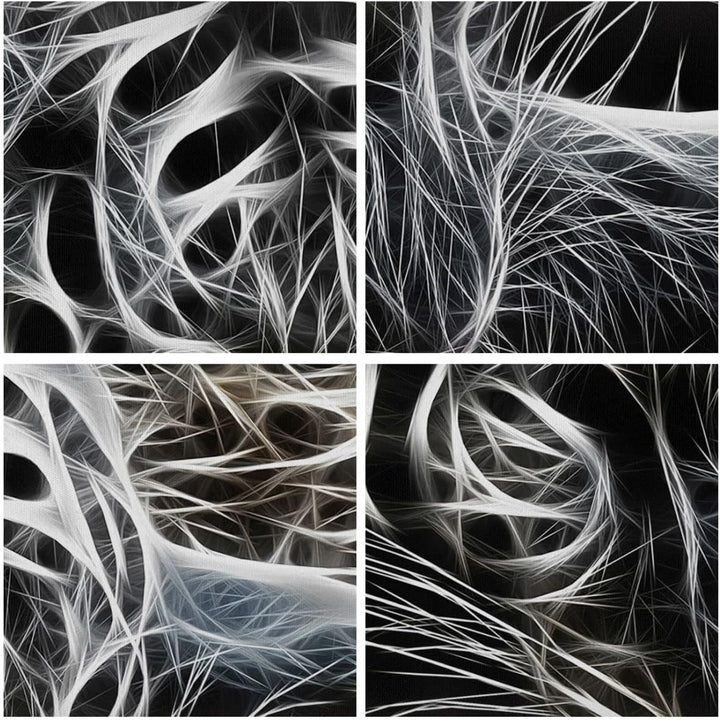 Bilder auf Leinwand Abstraktion modern Leinwandbild mit Rahmen 70x50cm Wandbilder Dekoration Wohnzim