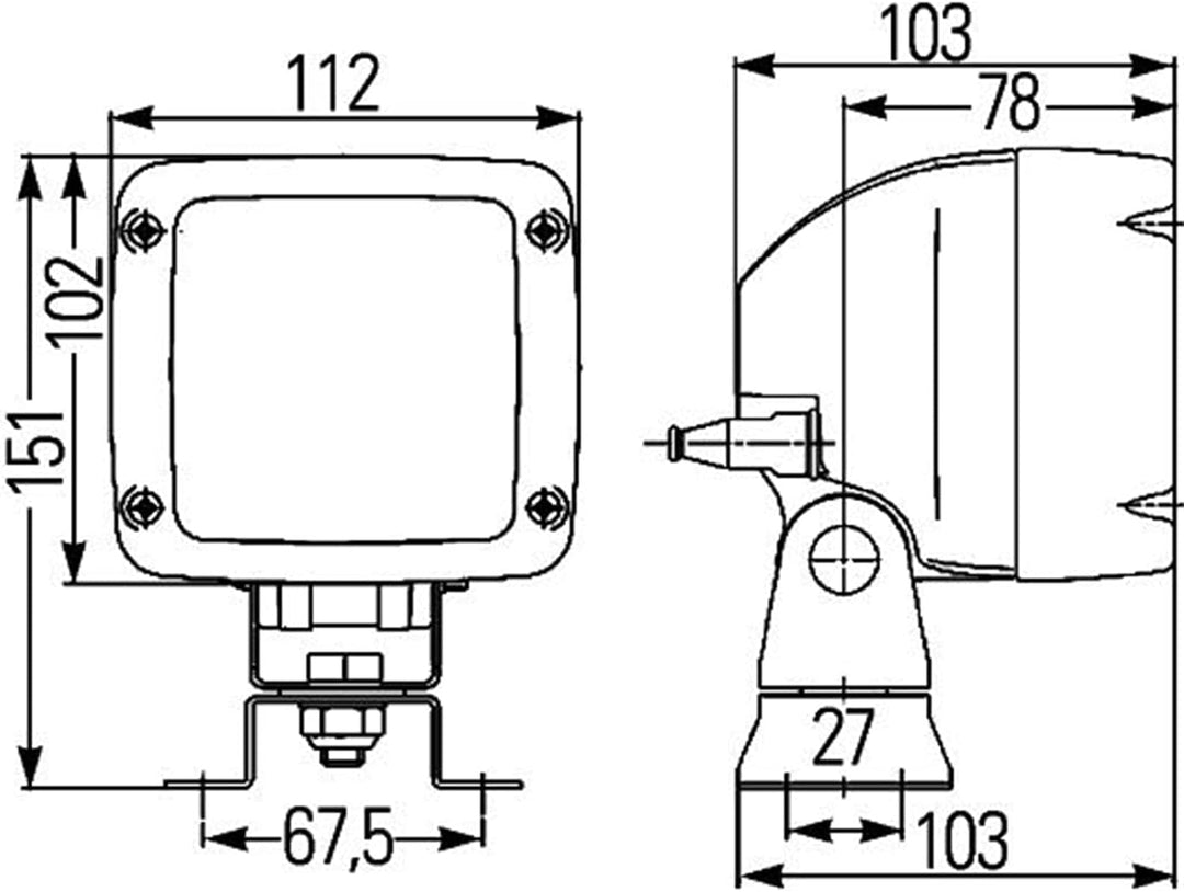 HELLA - Halogen-Arbeitsscheinwerfer - Ultra Beam - 12V - Anbau/Schraubanschluss - 4-Punkt Befestigun