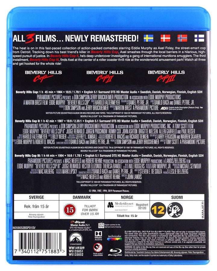 Beverly Hills Cop 1-3 Box-Set, Blu-ray