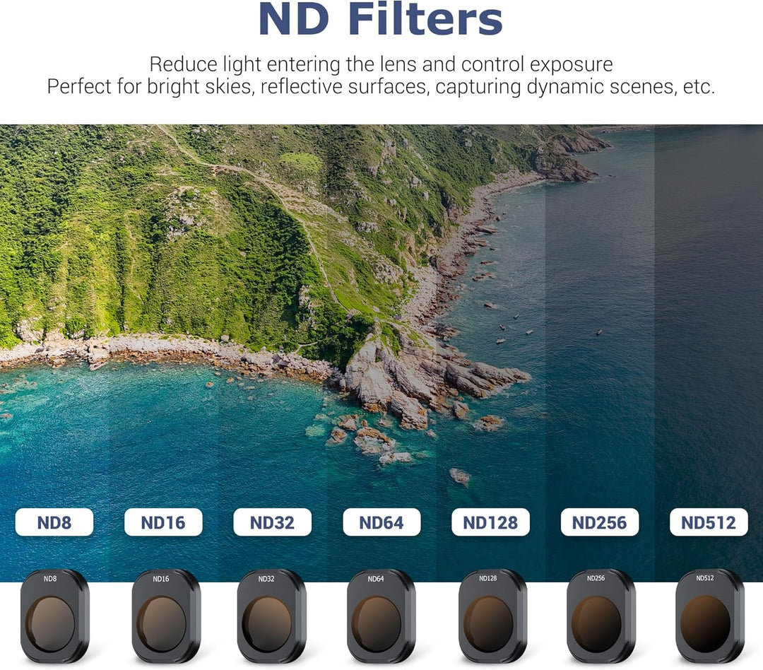 Mini 4 Pro ND CPL Filter Set 8 Teilig,Polfilter ND-Filter für DJI Mini 4 Pro Fly More Combo mit Filt