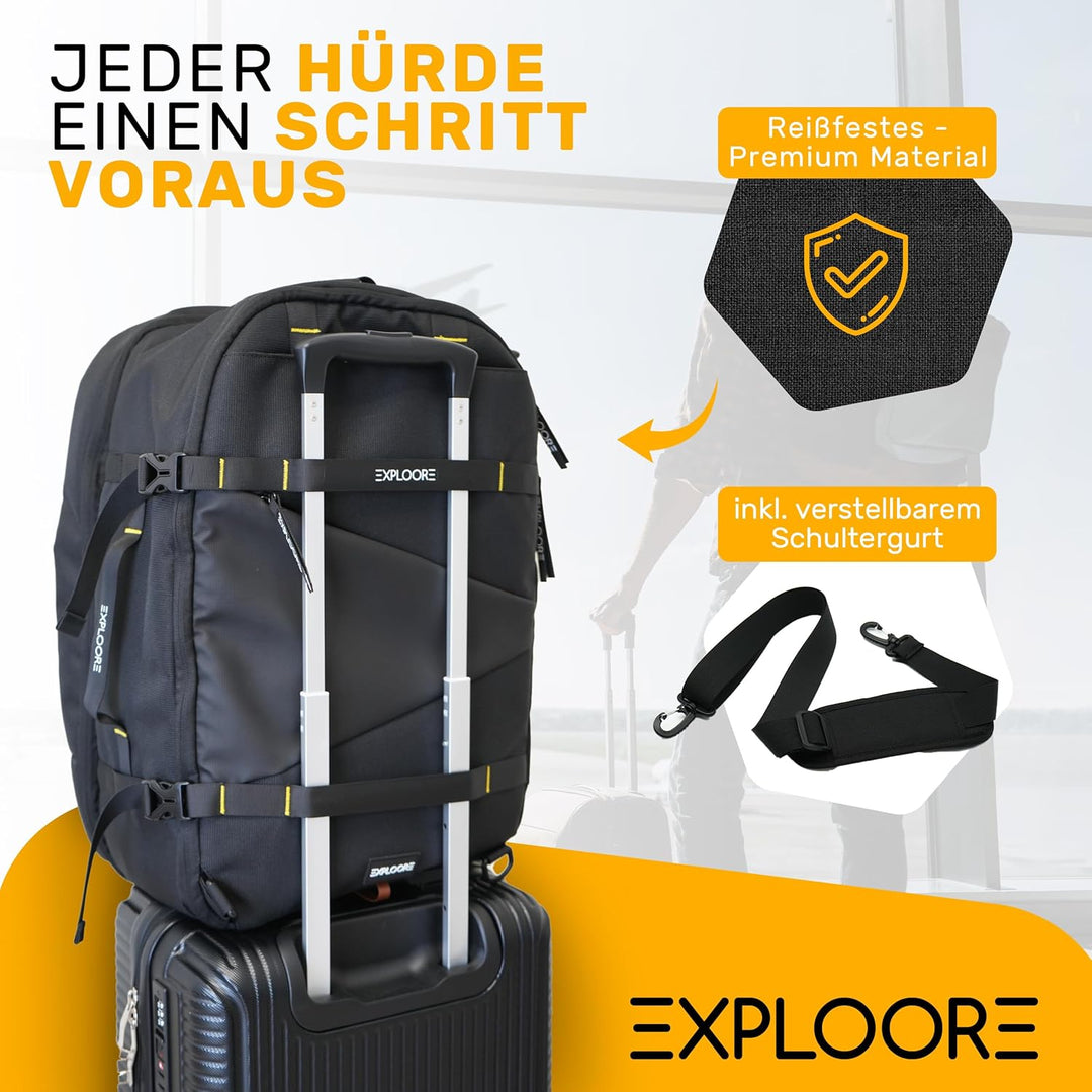 Handgepäck Koffer, Trolley, Leichter Robuster Hartschalenkoffer mit TSA-Schloss, Reisekoffer mit Rol