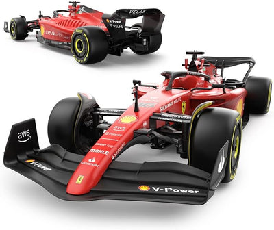 Ferrari F1 F1-75 RC Auto (1:12 Skala) - Fernbedienungsauto für Formel 1 der Saison 2022 Fahrer - Cha