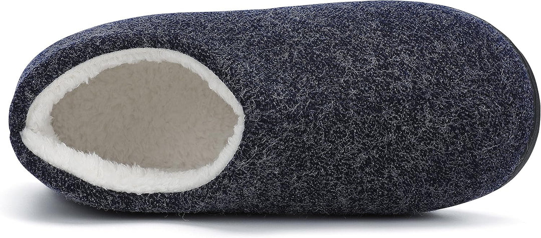 Mishansha Herren Winter Warme Hausschuhe Memory Foam Plüsch Pantoffeln,Gr.39-48 Blau 39 EU, Blau 39