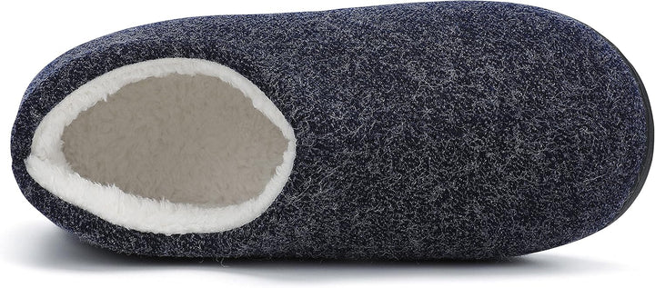 Mishansha Herren Winter Warme Hausschuhe Memory Foam Plüsch Pantoffeln,Gr.39-48 Blau 39 EU, Blau 39