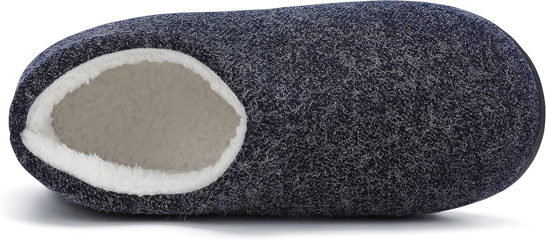 Mishansha Herren Winter Warme Hausschuhe Memory Foam Plüsch Pantoffeln,Gr.39-48 Blau 39 EU, Blau 39