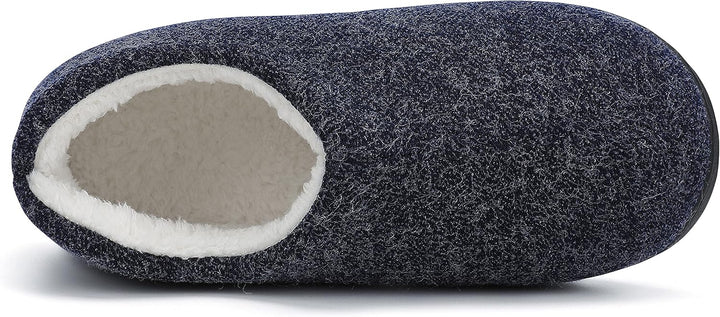 Mishansha Herren Winter Warme Hausschuhe Memory Foam Plüsch Pantoffeln,Gr.39-48 Blau 39 EU, Blau 39