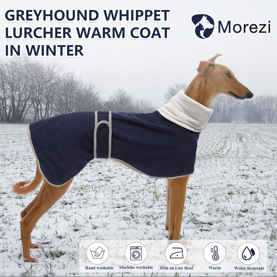 Morezi Winter Hundemantel mit reflektierender Leiste, weiches Polyester-Fleece, verstellbares Band,