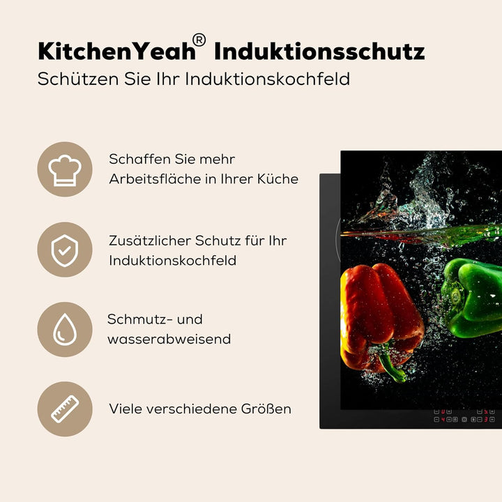Herdabdeckplatte Einteilig Induktionsmatte Küche Abdeckung Ceranfeld Herd Abdeckplatte Deko Vinyl Ma