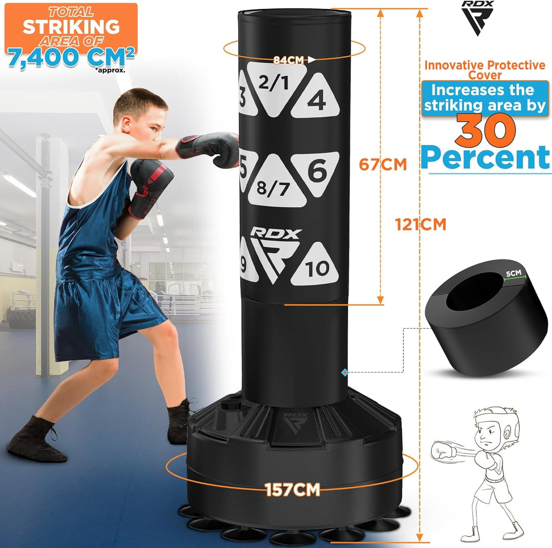 RDX Kinder Freistehender Boxsack 4ft Junior Standboxsäcke Trainingshandschuhe, MMA, Kickboxen,Boxen,
