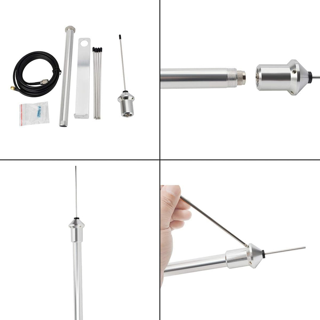 HYS 433Mhz 3dbi Omni-Antenne 50 Ohm GSM-Antenne mit 3M (9,8 Fuss) RG58-Koaxialkabel SMA Male Stecker