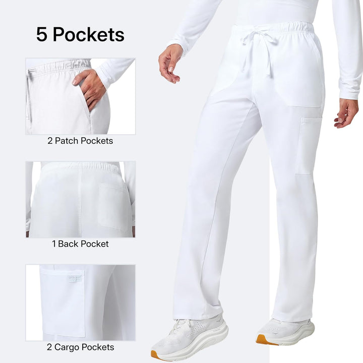 Cherokee Herren Ww190 - Ww Professionals Herren-Cargohose mit schmalem Bein Ww190s XS Weiss/Opulente